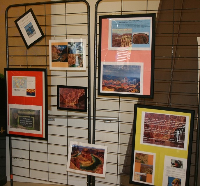 Exposition sur le Grand Canyon réalisée par un résident et présentée lors du deuxième anniversaire du Foyer Clary.
